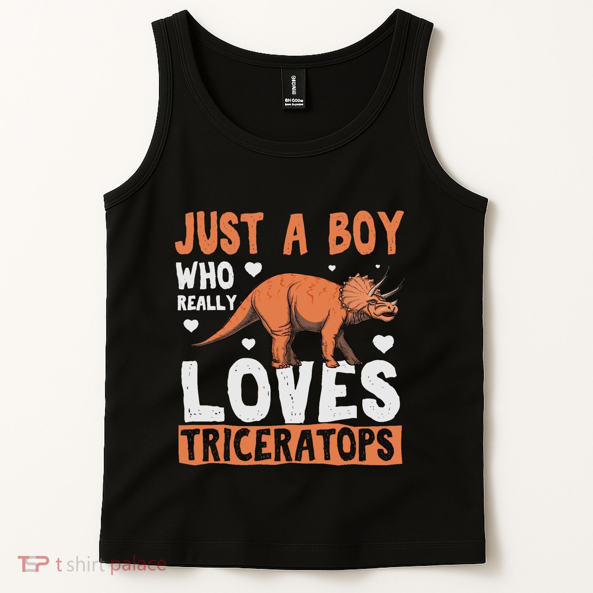 Funny Dinosaur Triceratops for boy Tank Top