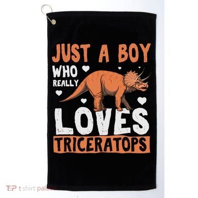 Funny Dinosaur Triceratops for boy Golf Towel