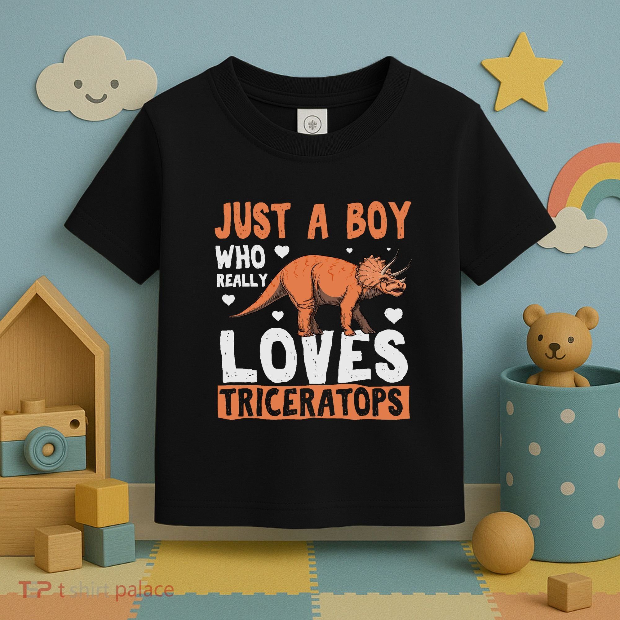 Funny Dinosaur Triceratops for boy Toddler T-Shirt