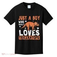 Funny Dinosaur Triceratops for boy Kids T-Shirt thumb 0