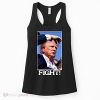 Fight Donald Trump Rally Gun Shot Fired Shooting Pennsylvania Women's Tank Top thumb 0