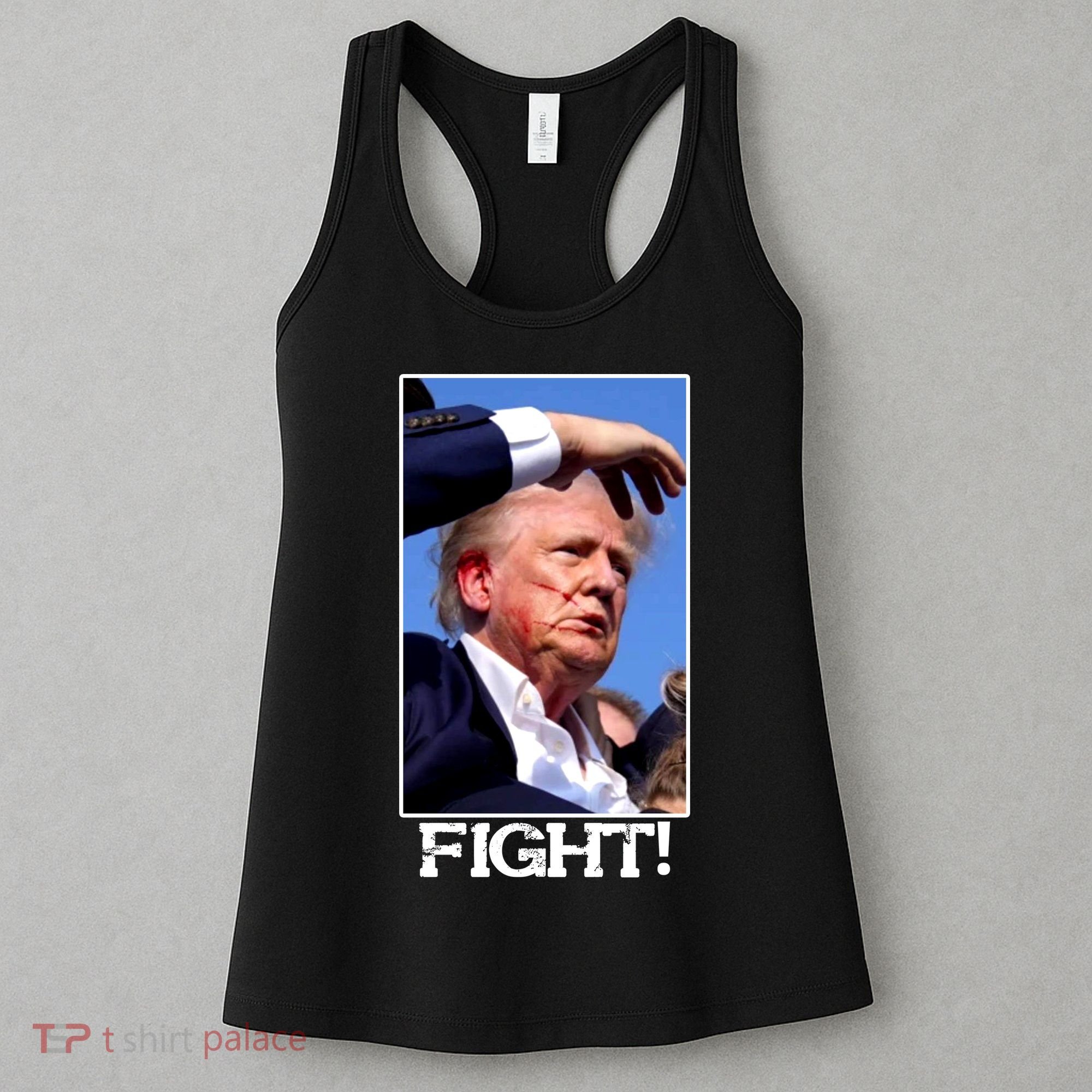 Fight Donald Trump Rally Gun Shot Fired Shooting Pennsylvania Women's Tank Top