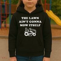 Funny Dad The Lawn Aint Gonna Mow Itself Kids Hoodie thumb 3