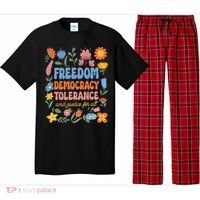 Freedom Democracy Tolerance Justice All Subtle Resist Trump Pajama Set thumb 0