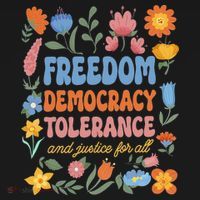 Freedom Democracy Tolerance Justice All Subtle Resist Trump Women's Hoodie thumb 2