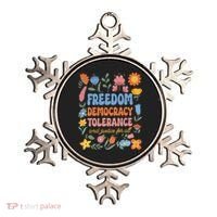 Freedom Democracy Tolerance Justice All Subtle Resist Trump Ornament thumb 0