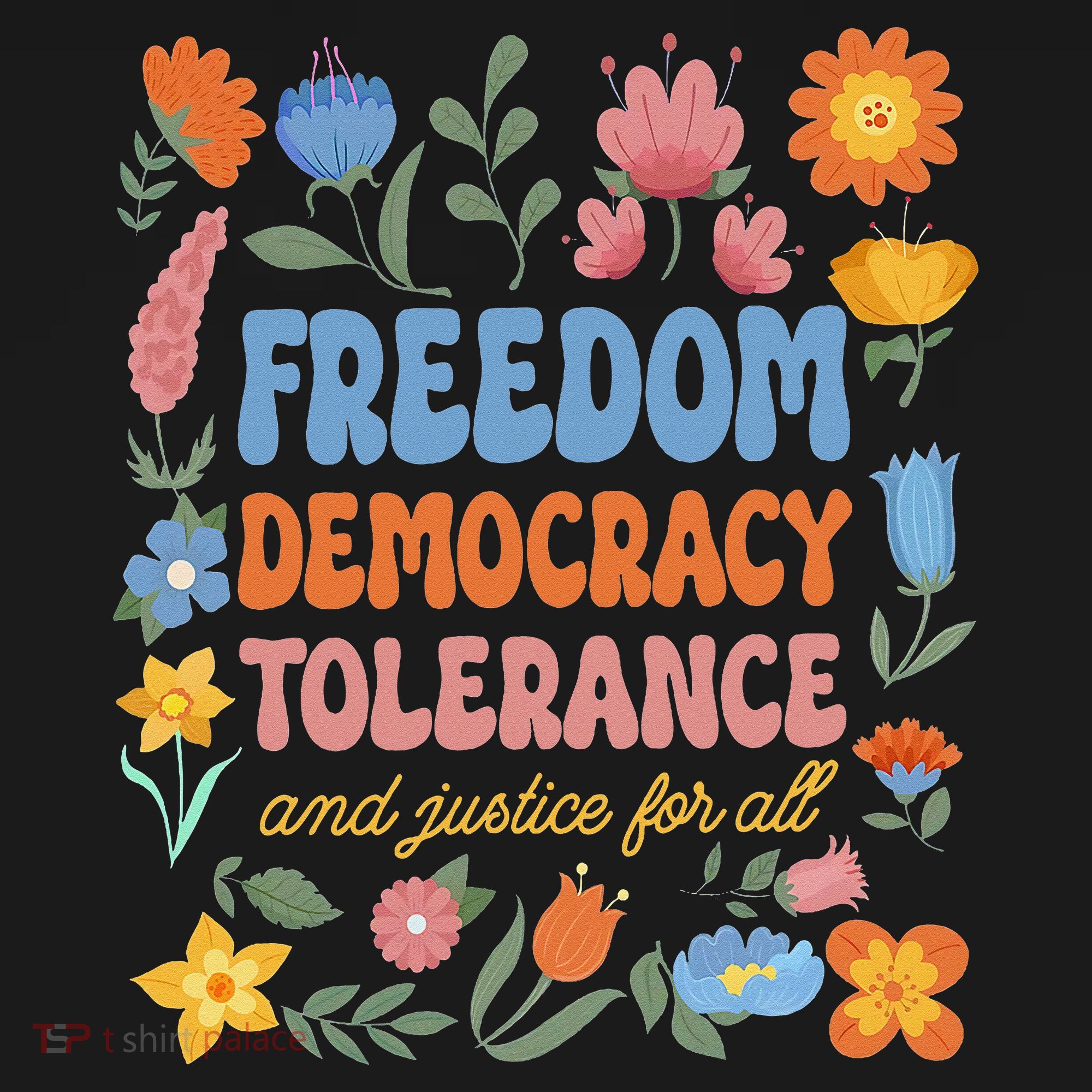 Freedom Democracy Tolerance Justice All Subtle Resist Trump Women's Tank Top