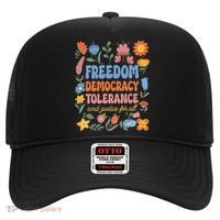 Freedom Democracy Tolerance Justice All Subtle Resist Trump Hat thumb 0