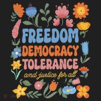 Freedom Democracy Tolerance Justice All Subtle Resist Trump Hat thumb 2
