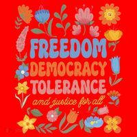 Freedom Democracy Tolerance Justice All Subtle Resist Trump Santa Hat thumb 1
