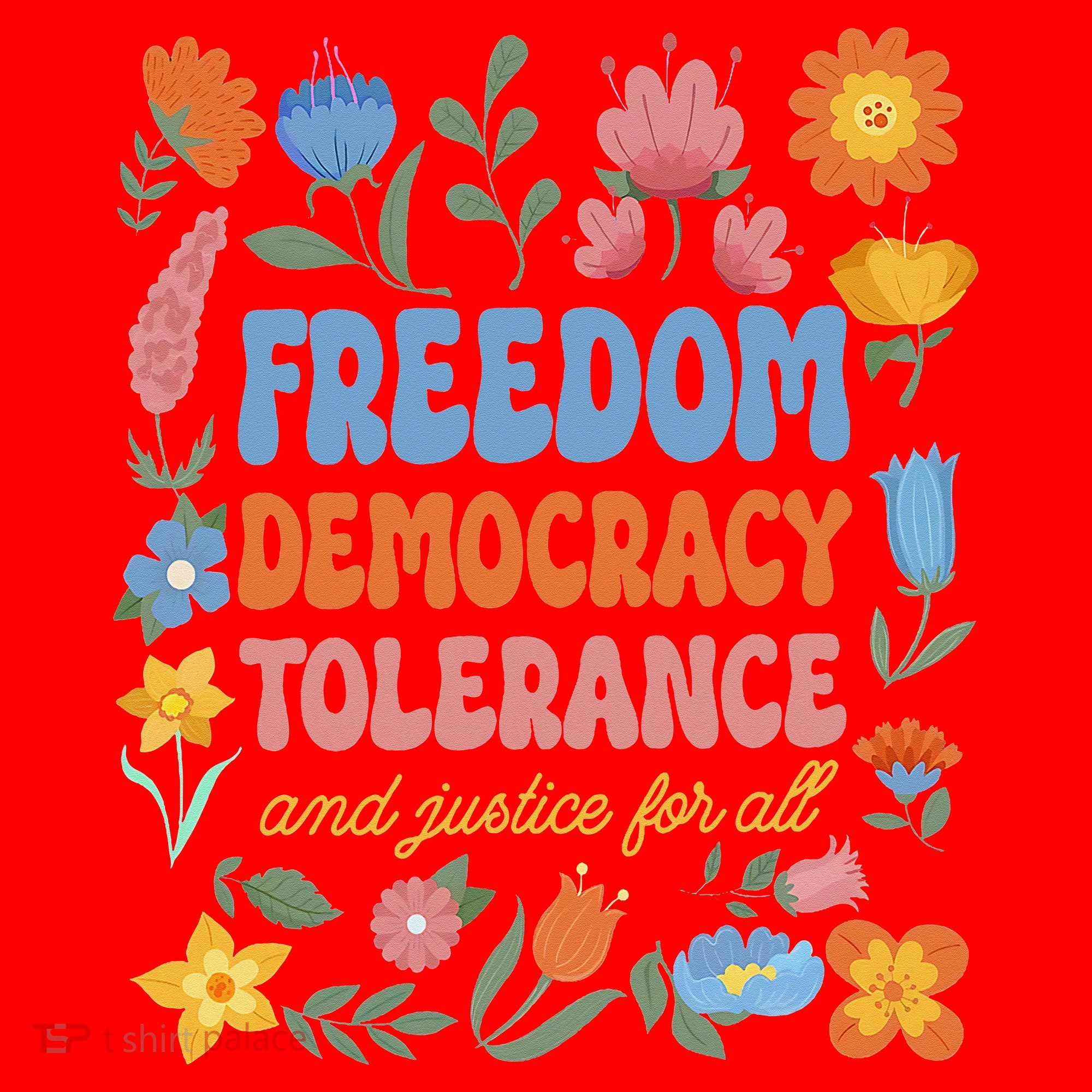 Freedom Democracy Tolerance Justice All Subtle Resist Trump Santa Hat