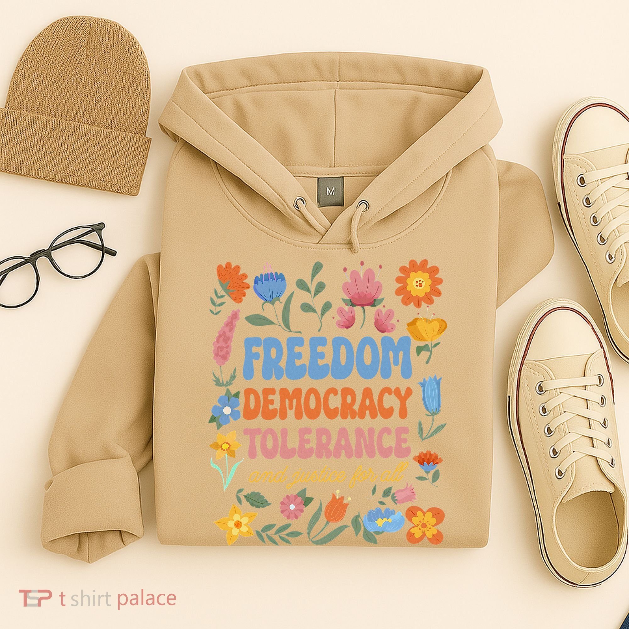 Freedom Democracy Tolerance Justice All Subtle Resist Trump Hoodie
