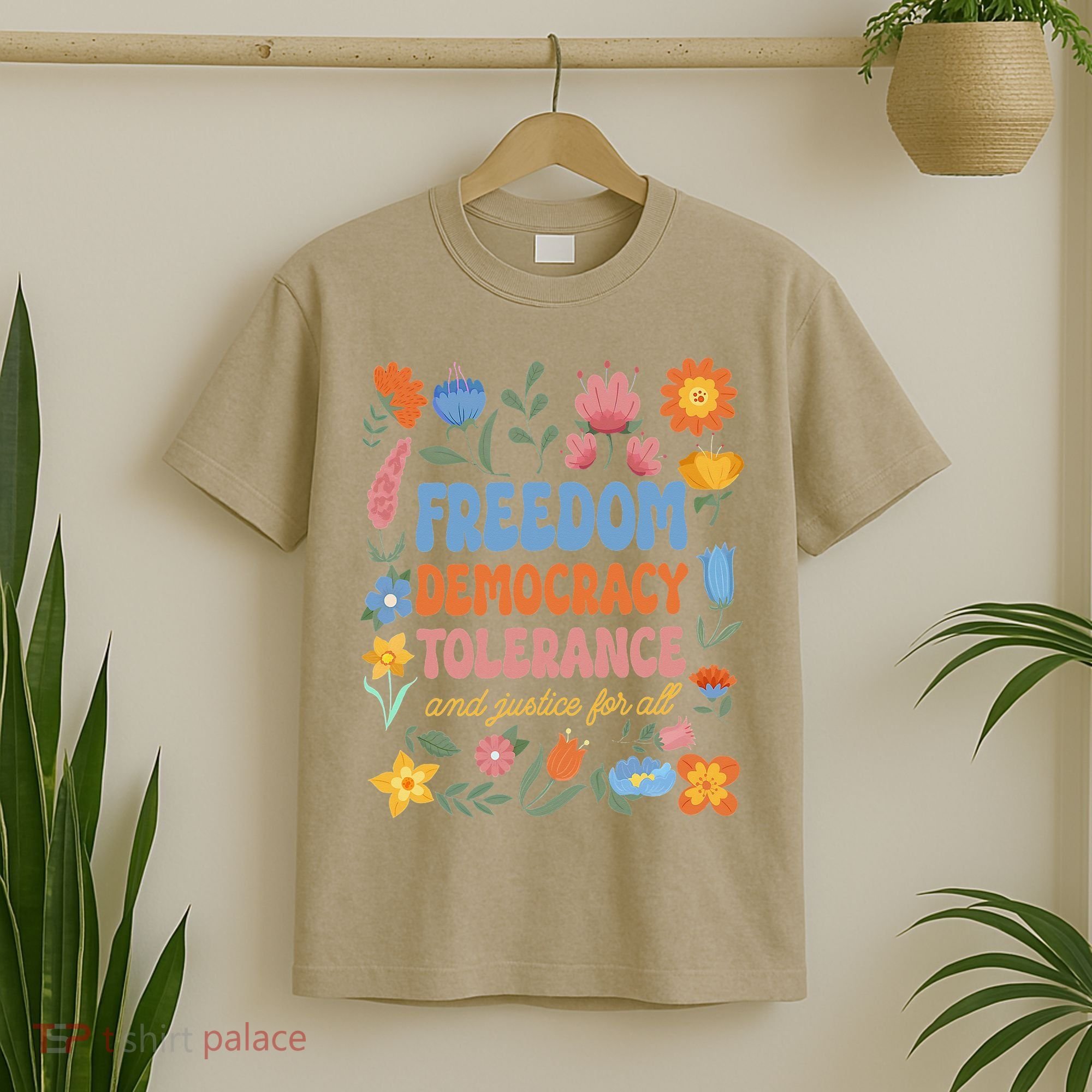 Freedom Democracy Tolerance Justice All Subtle Resist Trump T-Shirt