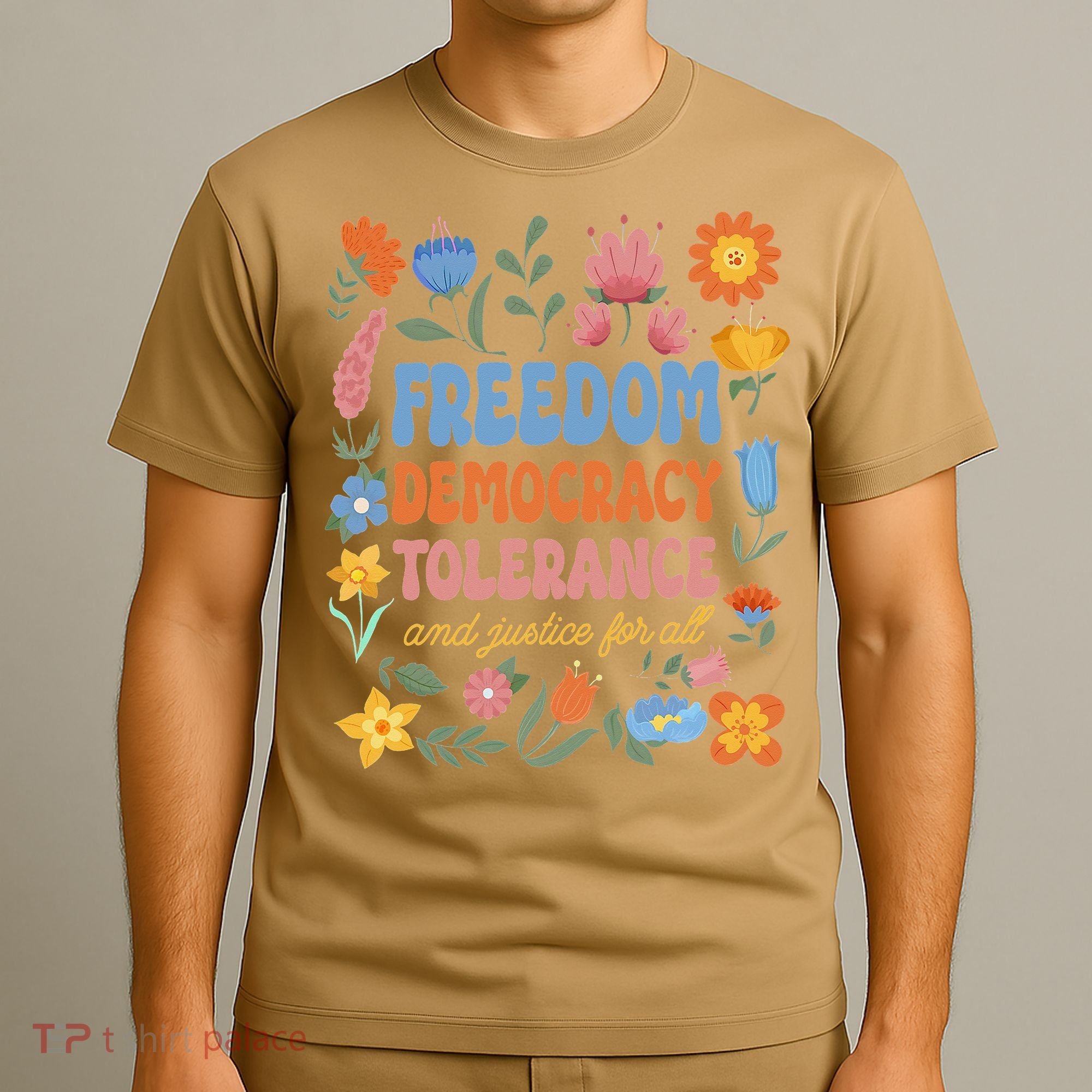 Freedom Democracy Tolerance Justice All Subtle Resist Trump T-Shirt