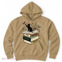 Fantasy Drama Tragedy Cat Book Lover Reading Humor Hoodie thumb 0