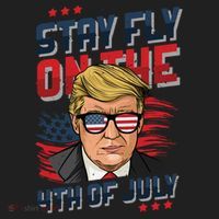 Funny Donald Trump Stay Fly July 4th Merica Patriotic Great Gift Women's Sweatshirt thumb 2