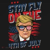 Funny Donald Trump Stay Fly July 4th Merica Patriotic Great Gift Women's Hoodie thumb 2