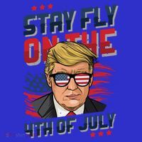 Funny Donald Trump Stay Fly July 4th Merica Patriotic Great Gift Polo thumb 2
