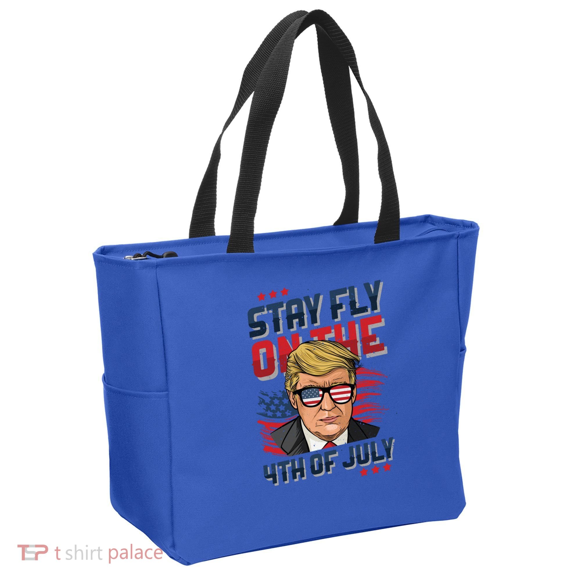 Funny Donald Trump Stay Fly July 4th Merica Patriotic Great Gift Tote Bag