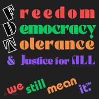 Freedom Democracy Tolerance And Justice Typography Hands Golf Towel thumb 3