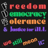 Freedom Democracy Tolerance And Justice Typography Hands Kids Sweatshirt thumb 2