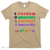 Freedom Democracy Tolerance And Justice Typography Hands T-Shirt thumb 0