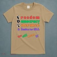 Freedom Democracy Tolerance And Justice Typography Hands T-Shirt thumb 5