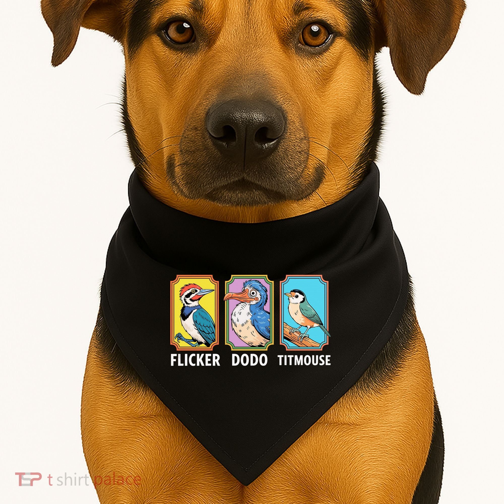 Flicker Dodo Titmouse Bird Lover USA-Made Doggie Bandana