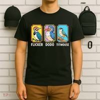 Flicker Dodo Titmouse Bird Lover T-Shirt thumb 6