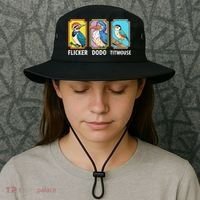 Flicker Dodo Titmouse Bird Lover Bucket Hat thumb 3