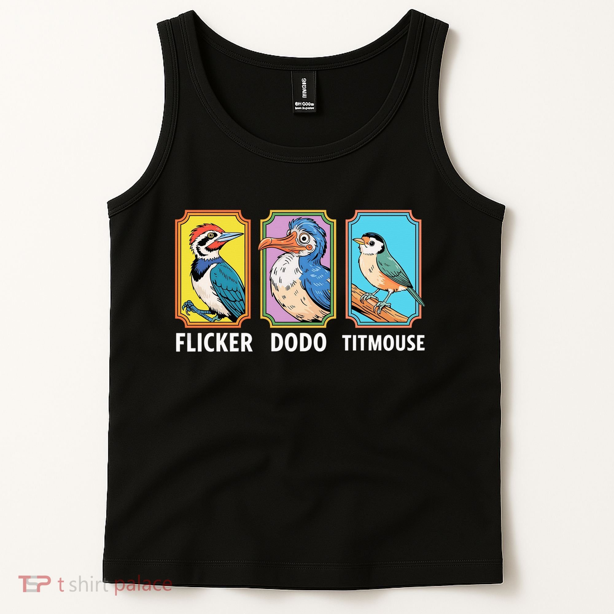 Flicker Dodo Titmouse Bird Lover Tank Top