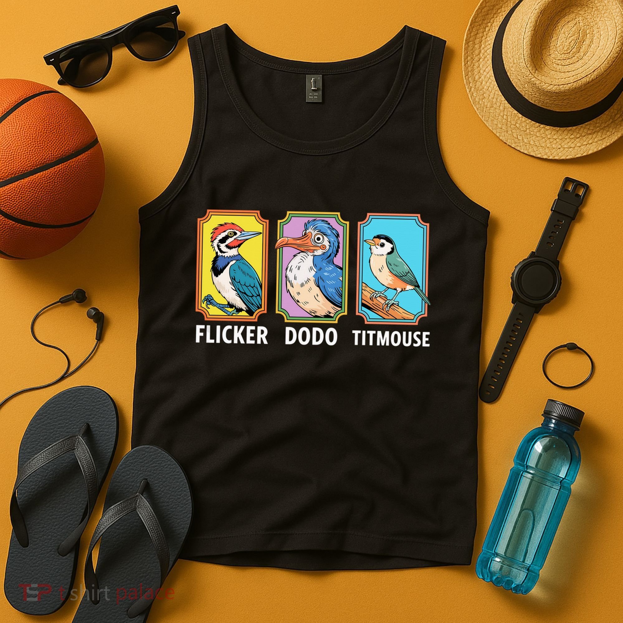 Flicker Dodo Titmouse Bird Lover Tank Top