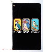 Flicker Dodo Titmouse Bird Lover Golf Towel thumb 0