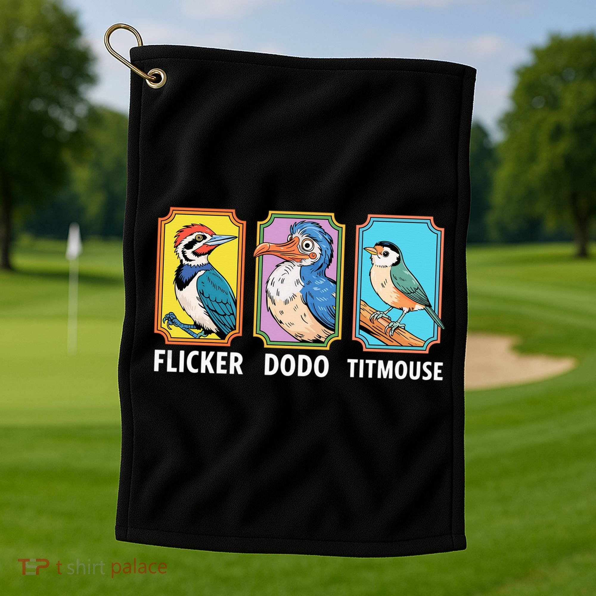 Flicker Dodo Titmouse Bird Lover Golf Towel