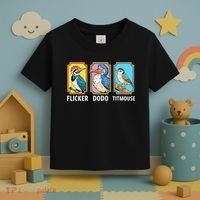 Flicker Dodo Titmouse Bird Lover Toddler T-Shirt thumb 3