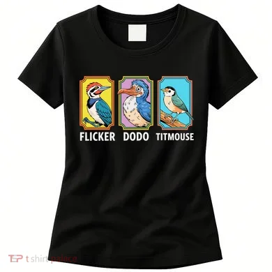 Flicker Dodo Titmouse Bird Lover Women's T-Shirt