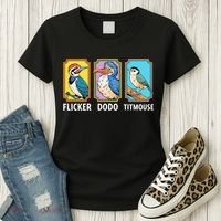 Flicker Dodo Titmouse Bird Lover Women's T-Shirt thumb 3