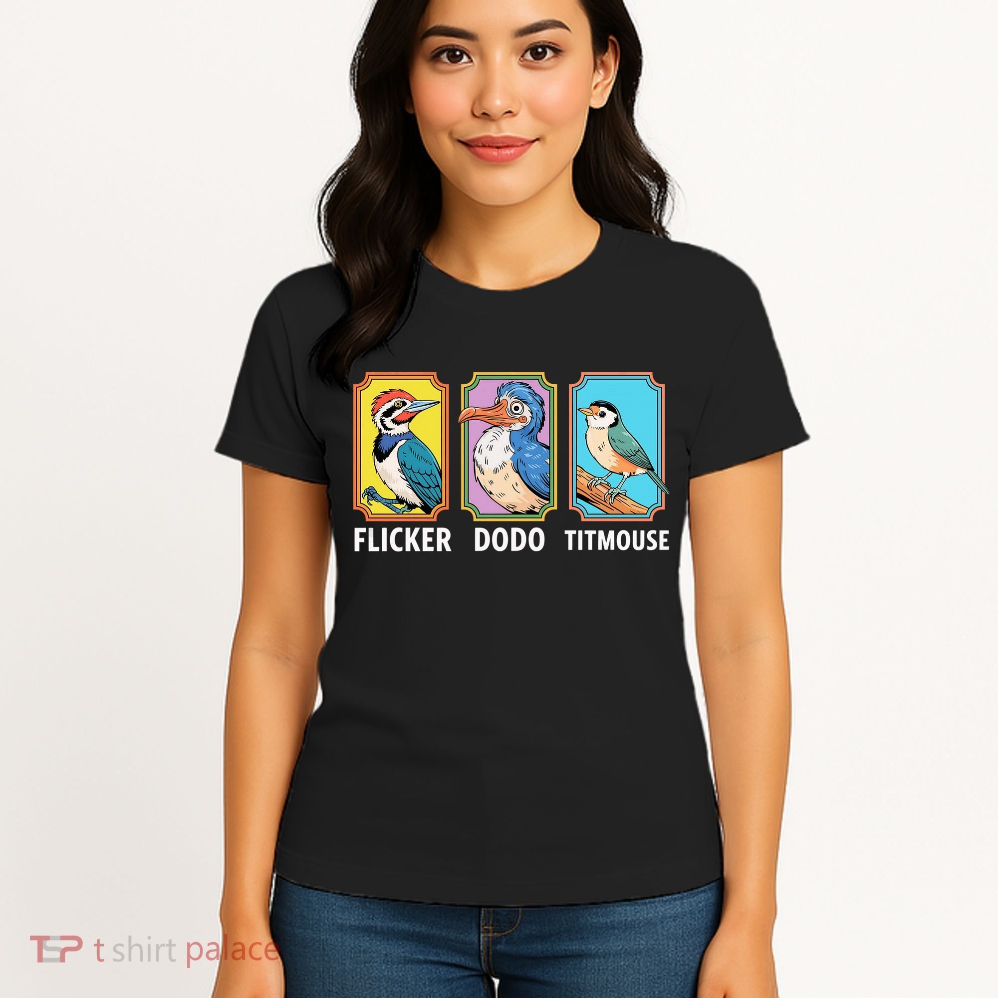 Flicker Dodo Titmouse Bird Lover Women's T-Shirt
