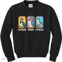 Flicker Dodo Titmouse Bird Lover Kids Sweatshirt thumb 0