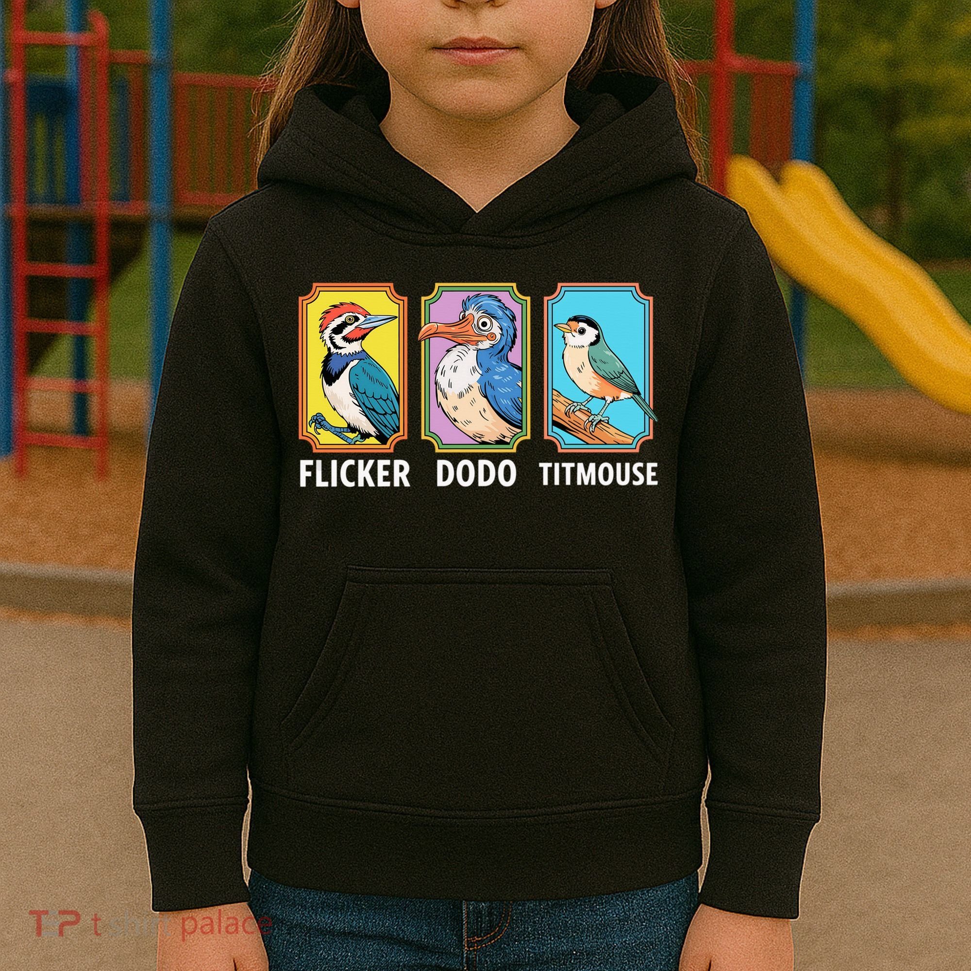 Flicker Dodo Titmouse Bird Lover Kids Hoodie