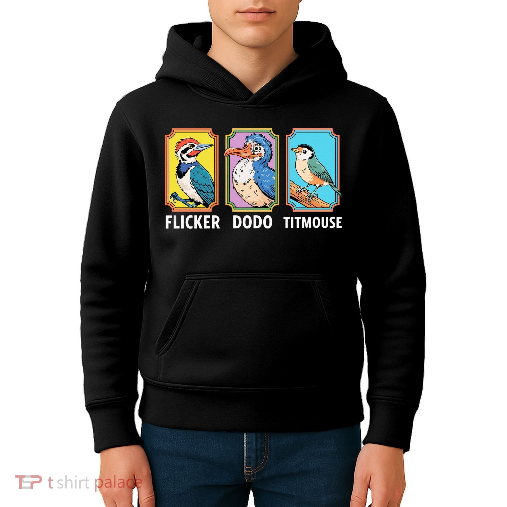 Flicker Dodo Titmouse Bird Lover Kids Hoodie