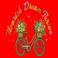 Flourish Dream Thrive Floral Bike Subtle 8647 Trump Resist Santa Hat thumb 1