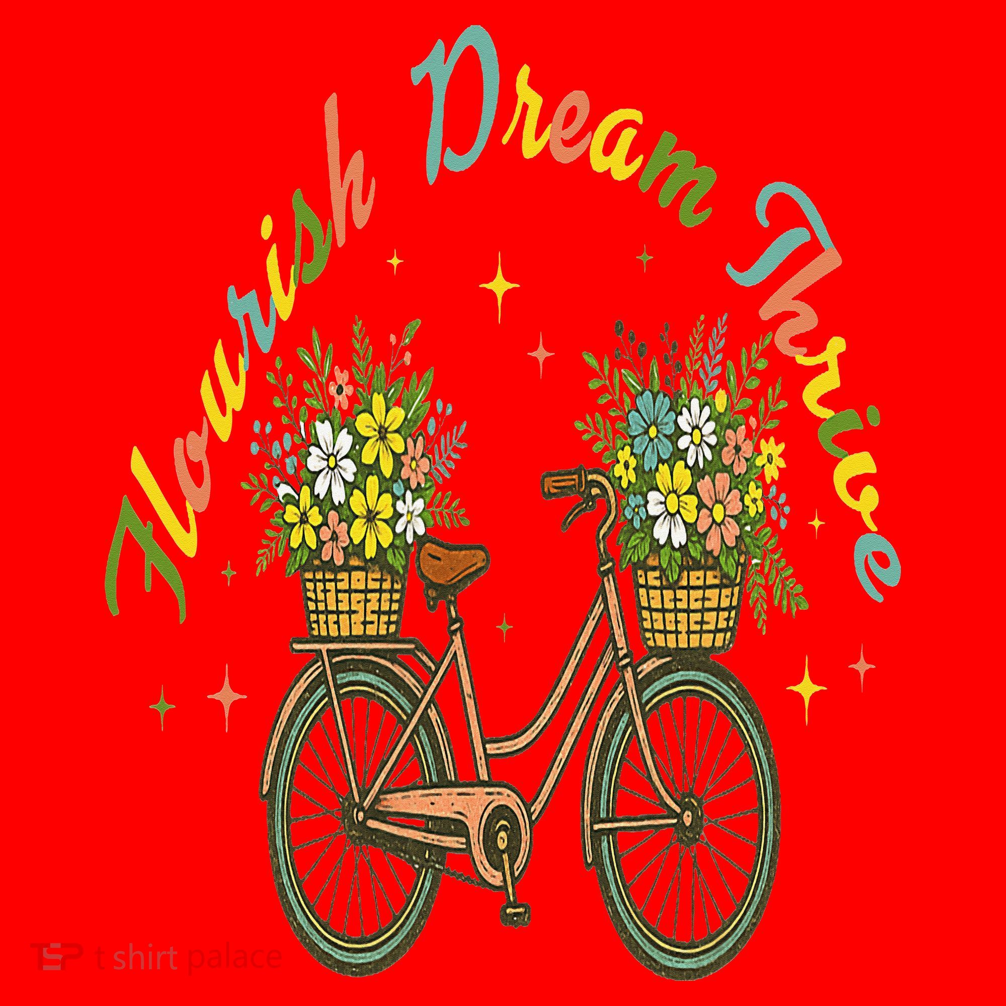 Flourish Dream Thrive Floral Bike Subtle 8647 Trump Resist Santa Hat