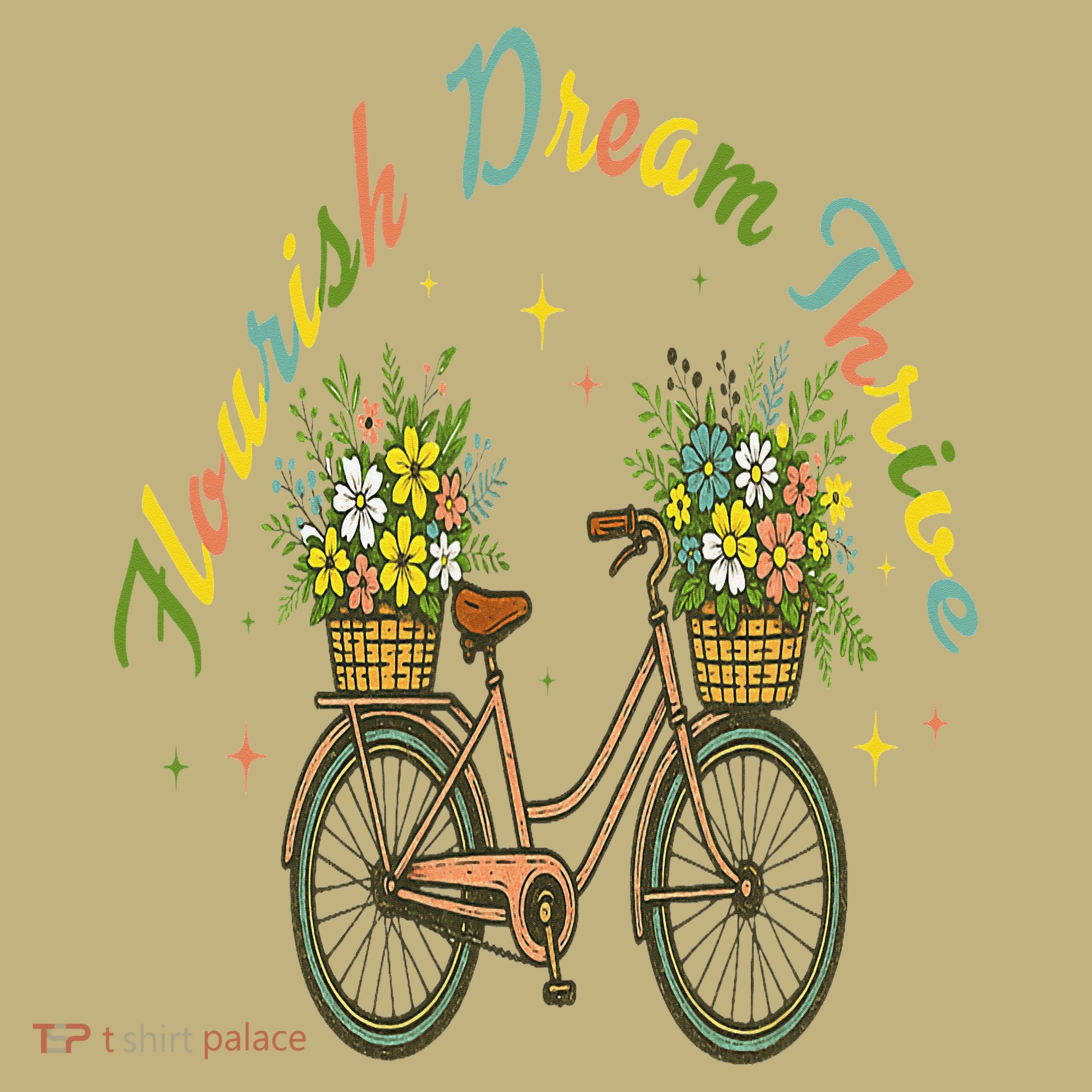 Flourish Dream Thrive Floral Bike Subtle 8647 Trump Resist Long Sleeve Shirt