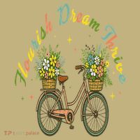 Flourish Dream Thrive Floral Bike Subtle 8647 Trump Resist Sweatshirt thumb 2