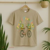 Flourish Dream Thrive Floral Bike Subtle 8647 Trump Resist T-Shirt thumb 2