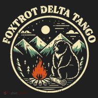 Foxtrot Delta Tango Bear Bonfire Camp Resist Protest Women Beanie thumb 2