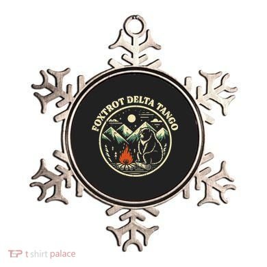 Foxtrot Delta Tango Bear Bonfire Camp Resist Protest Women Ornament