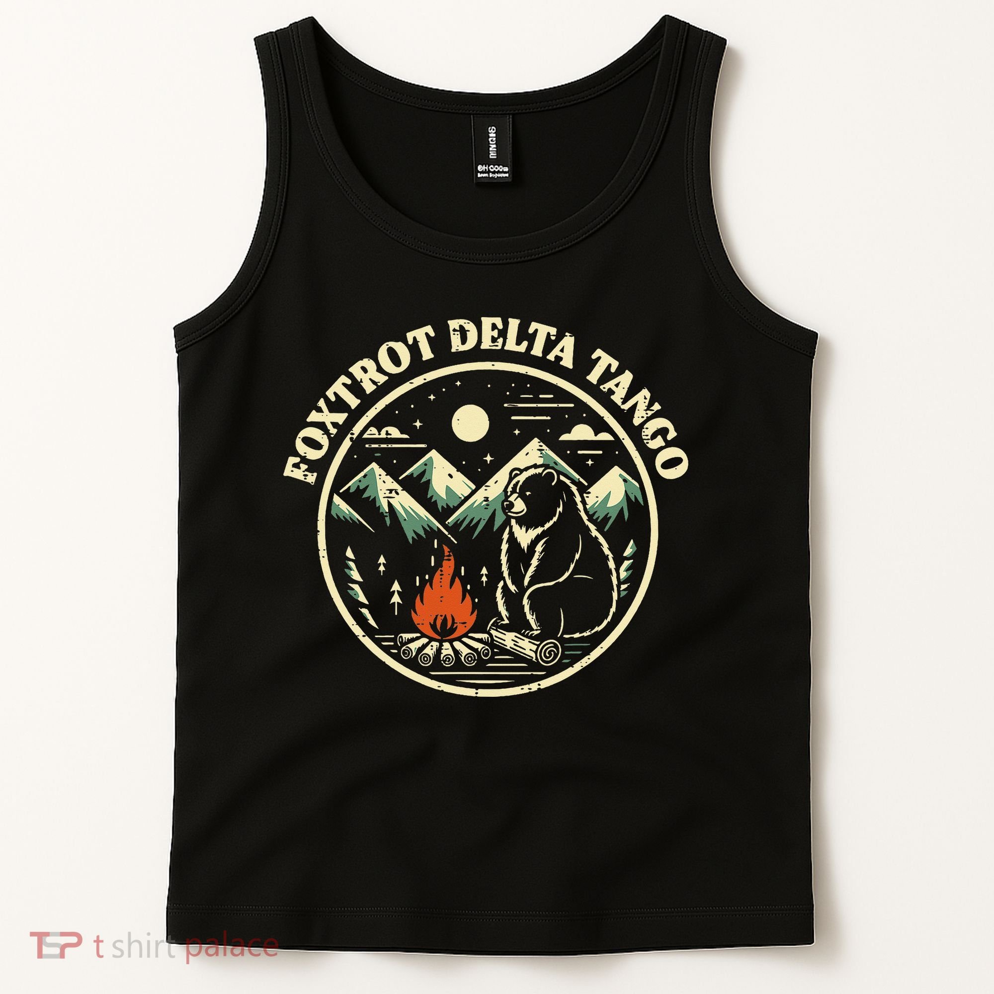 Foxtrot Delta Tango Bear Bonfire Camp Resist Protest Women Tank Top