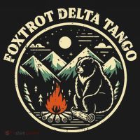 Foxtrot Delta Tango Bear Bonfire Camp Resist Protest Women Toddler T-Shirt thumb 4